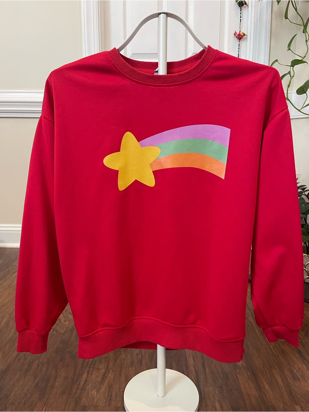 Gravity Falls Mabel Pines Shooting Star Graphic Sweatshirt Pink/Magenta, Small